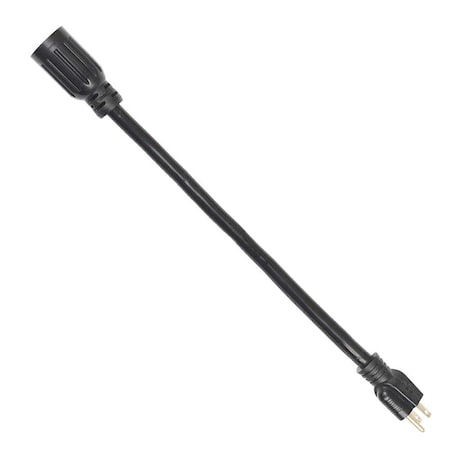 Superior Electric Plug Adapter, STW, L5-20R, 5-15P, 1 ft., Black SE1532